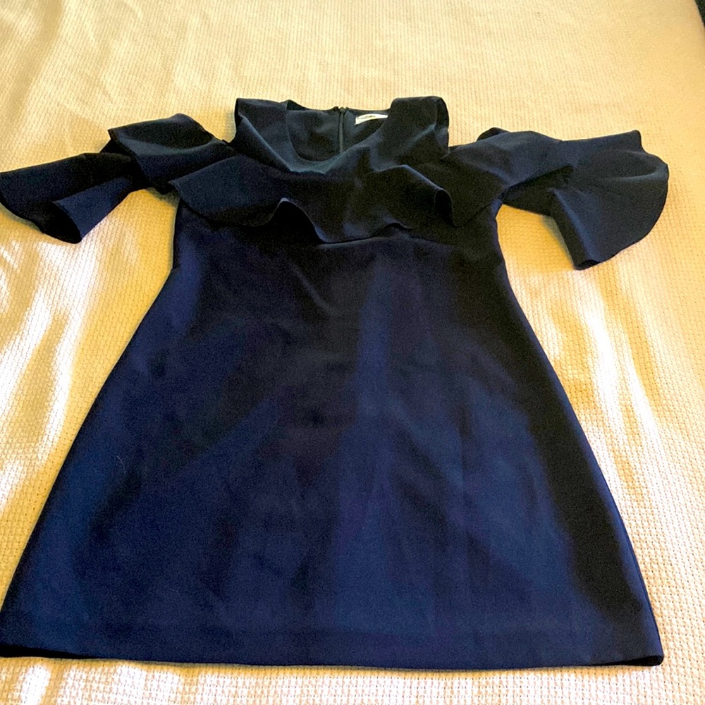 Blue navy midi dress